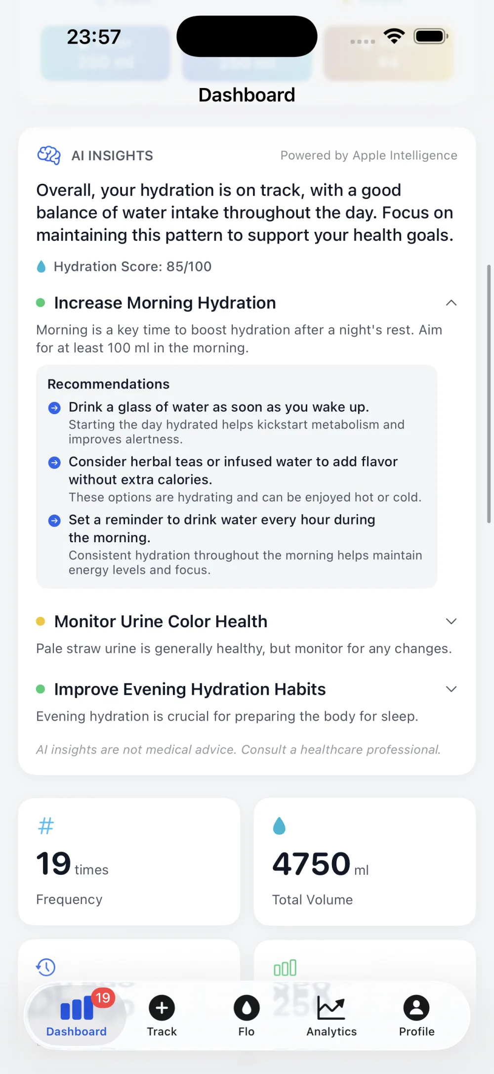 Fluen, Hydration Goals